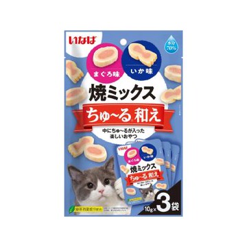 日本 CIAO 貓肉泥夾心餅 10g*3入 綠茶消臭配方 貓點心 貓零食 獎勵零食