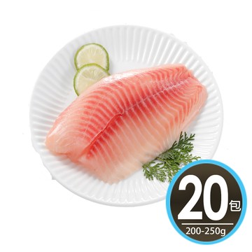 【華得水產】鮮甜生食級鯛魚片20片組(200g/片)