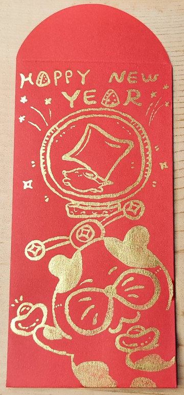 紅包袋/紅包 純手繪金色紅包袋-不理貓I