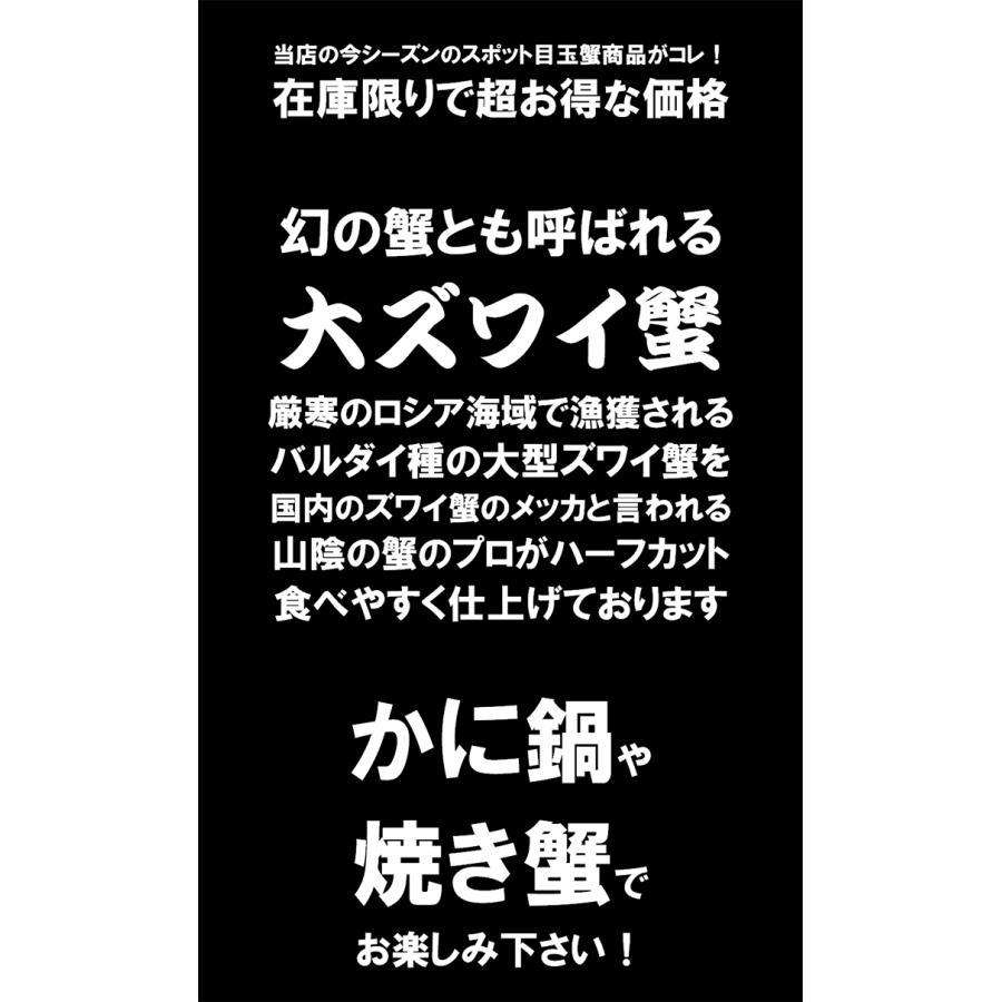 カット済み 生大ズワイ蟹 総重量1kg  ずわい カニ かに グルメ 鍋 蟹しゃぶ 海鮮 ギフト 内祝い お祝い お歳暮