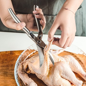 不銹鋼雞骨剪多功能剪子廚房多功能剪刀雞骨剪刀殺魚專用強力剪子