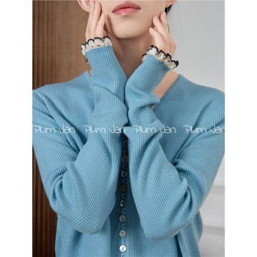 Plum Jan/早秋慵懶風高級感針織開衫外搭法式上衣女裝2026年新款