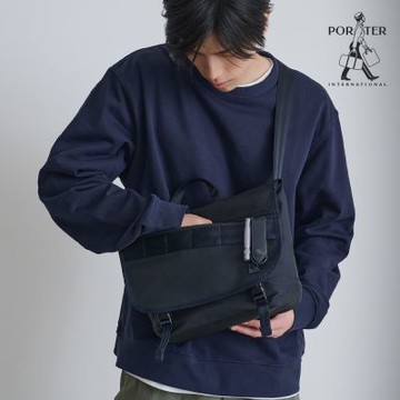 PORTER INTERNATIONAL - 自信經典NEW HEAT郵差包 - 深藍