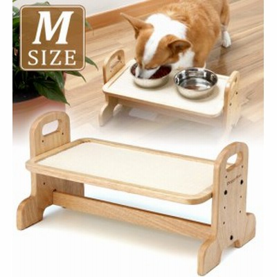 ドギーマンハヤシ ウッディーダイニング M ■ 犬用 猫用 食器台 テーブル Woody-style
