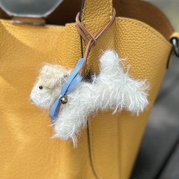 Wirefoxterrier 剛毛獵狐梗 手工馬海毛 飛躍的梗