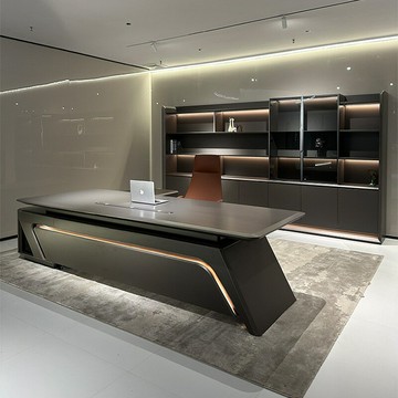 老板桌總裁董事長辦公桌高級感大班臺經理辦公室桌辦公桌椅組合