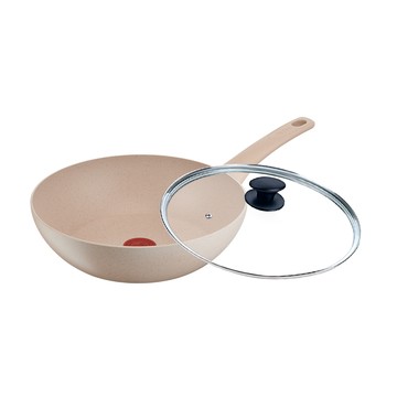 Tefal 法國 法式歐蕾系列28CM不沾小炒鍋+玻璃蓋適用電磁爐法國製
