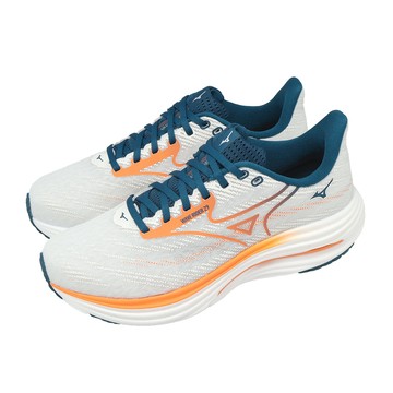 [ACS] Mizuno 美津濃 慢跑鞋 Wave Rider 29 超寬楦 男鞋 白 橘 緩震 運動鞋 J1GC2504-58