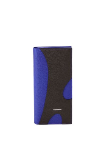 Ferragamo - two-tone leather wallet - men - Calf Leather/Lambskin - One Size - Black