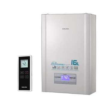 (全省安裝)(送5%購物金)櫻花16公升無線溫控強制排氣(與DH-1628/DH1628同款)熱水器桶裝瓦斯DH-1628L