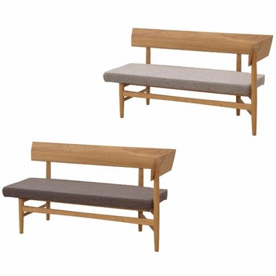 Arbre アームベンチ オーク 天然木 左肘 背付きベンチ カバーリング 幅1405×奥行525×高さ740mm ARC-2971NA-ARC-2980