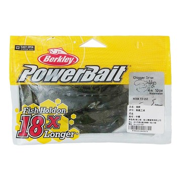 PowerBait Chigger Craw 自進蝦 軟蟲 路亞 軟蝦 PBBCHC4-WM 4吋  西瓜綠  1袋
