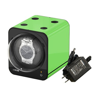 BOXY 【手錶自動上鍊盒】Fancy Brick系列【附變壓器】【自由堆疊】15種模式 機械錶專用 旋轉盒(綠色)