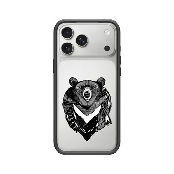 iPhone 17 Pro Max Mod NX -邊框背蓋組合 (相機按鈕) 黑 - 花生騷 WasangShow - 勇氣黑熊