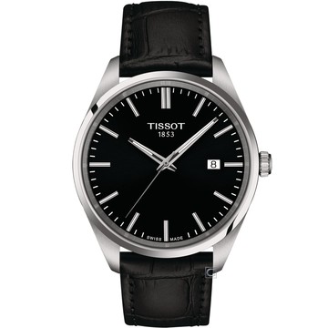TISSOT 官方授權 PR 100 簡約大三針 時尚腕錶 男錶 手錶-T1504101605100/黑色 40mm