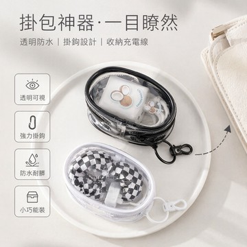 台灣出貨✨ 透明 收納包 大容量 數據線 耳機 充電器 口紅 旅行 便攜 整理包