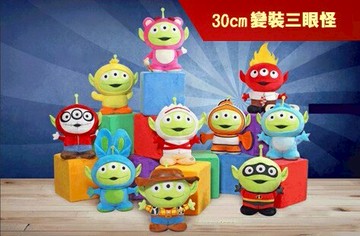 30cm 三眼怪 迪士尼變裝系列(10款)，玩具總動員/玩偶/可愛送禮/居家擺飾/胡迪/毛怪/叉奇/尼莫，X射線【C200309】