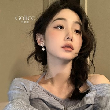 【Gulicc】古莉可 耳環 愛心珍珠耳環
