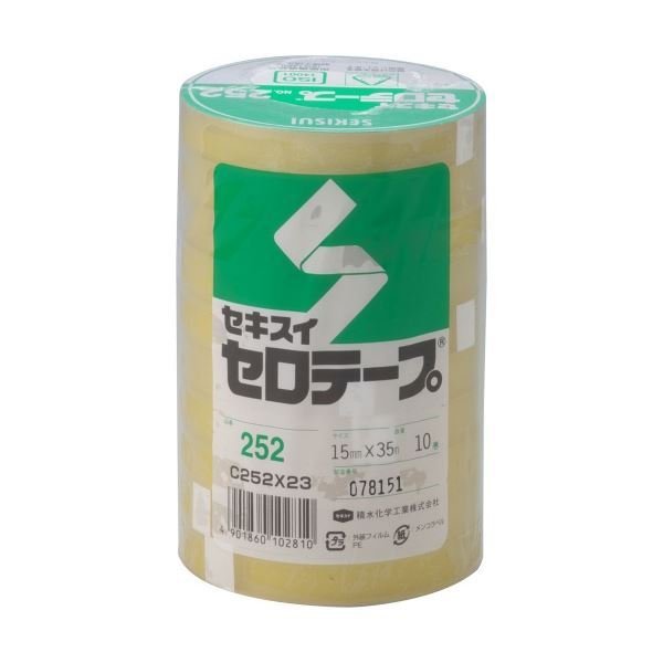 積水化学 セロテープ No.252 15mm×35m C252X23 1セット(200巻：10巻×20パック) [△][TP] LINEショッピング