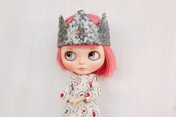 Blythe 娃娃的亮片皇冠