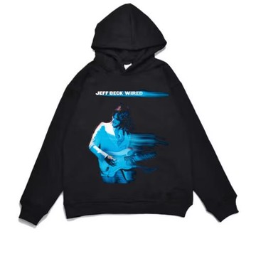 數碼直噴搖滾吉他手Jeff Beck杰夫·貝克印花連帽衛衣寬松外套