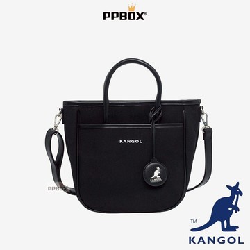 KANGOL 袋鼠 皮邊 半月包 獨家款【64528703】時尚 托特包 側背包 韓國款 帆布包 韓系包包 日韓穿搭