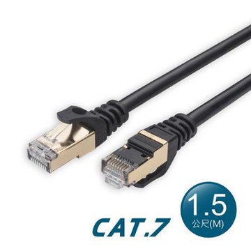 RASTO極速SFTP雙屏蔽網路線/REC7/Cat7/鍍金接頭/1.5M