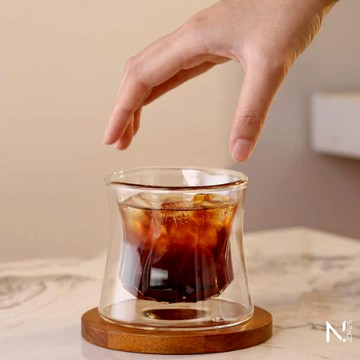 【N.SPACE】SpinCup旋轉雙層杯 可以旋轉 雙層玻璃杯 隔熱防燙  咖啡專用玻璃杯 雙層杯 防燙玻璃杯