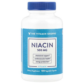 The Vitamin Shoppe, 煙酸，500 毫克，100 粒素食膠囊