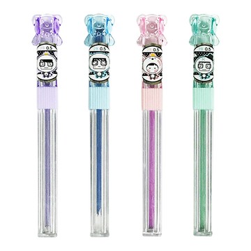 巨倫 A-1094 Q仔家族2B自動鉛筆芯 彩色版 黑色墨 約16支入