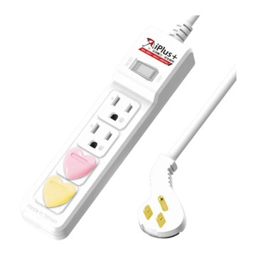 iPlus 保護傘 1切4座扁插延長線  2.7m  白色  1個