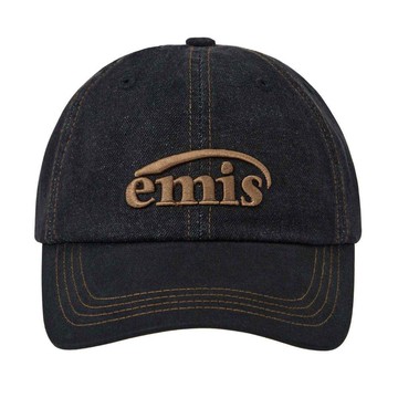 韓國 emis WASHED DENIM BALL CAP 水洗丹寧棒球帽 灰黑GRAYBLACK