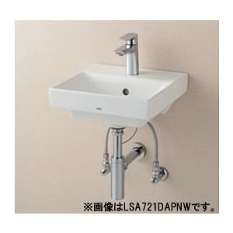 TOTO セット品番【LSA721CAPNW】ベッセル式洗面器セット一式 シングル混合水栓 ワンプッシュ式 (ヘアキャッチャー付) 壁給水 壁排水〔GE〕  LINEショッピング