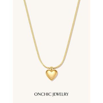 明星同款Onchic小心詩愛心吊墜項鏈輕奢小眾高級感精致鎖骨鏈禮物