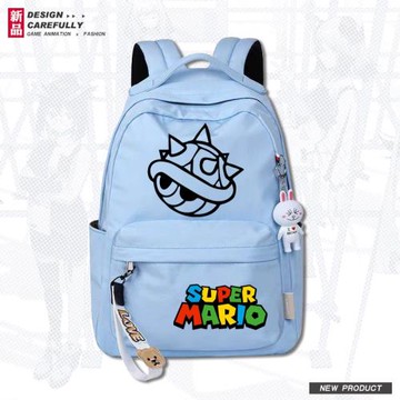 任天堂游戲周邊馬里奧卡通初中生小學生可愛書包背包男女雙肩包tt