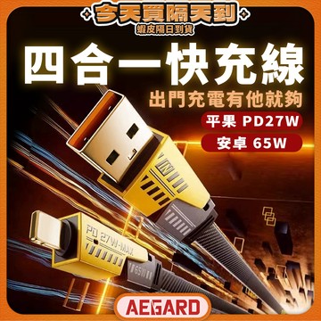 【倍魔原廠正品】四合一充電線 倍魔充電線 TYPEC 快充線 數據線 現貨 65W PD 2拖2 適用 蘋果 安卓 三星