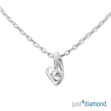【Just Diamond】Love Sign系列 15分 18K金鑽石墜子