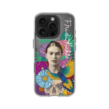 iPhone 16 Pro Clear Case（相機按鈕） 透明 - Frida Kahlo - 卡蘿與鸚鵡