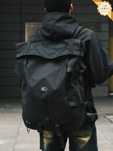 【機能工裝】雙肩包 登山包 旅行包 運動揹包 書包 籃球包 大容量多隔層 防水耐磨 戶外通勤 學生男士通用