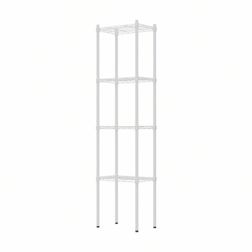 【dayneeds】輕型 45x30x180公分 四層烤漆波浪架 兩色可選白色