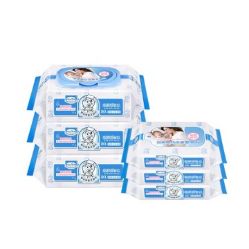 Baan貝恩  嬰兒保養柔濕巾80抽14包+嬰兒保養柔濕巾20抽20包