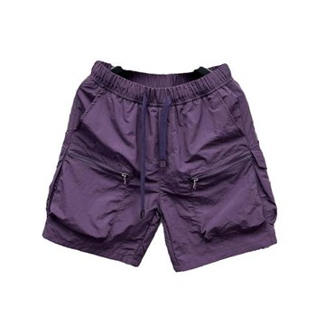 2024新款夏季薄款戶外工裝短褲男五分褲速干外穿口袋拉鏈透氣中褲