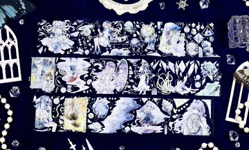 眠夜夢曲 PET 和紙膠帶 貝殼光 10米卷