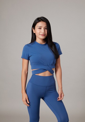 Zero Touch Cropped Wrap Tee TITIKAC