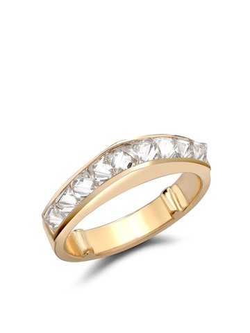 Pragnell - 18kt yellow gold RockChic peaked diamond ring - women - Diamond/18kt Yellow Gold - N