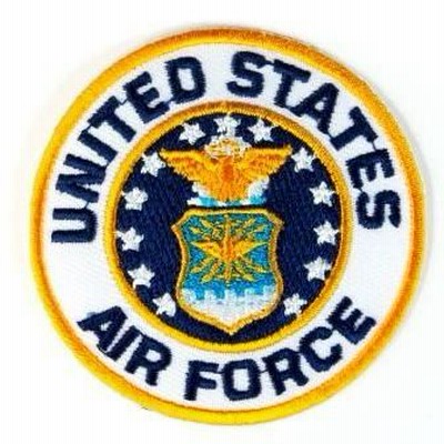 アイロンワッペン　ワッペン　アーミー・ポリスワッペン　刺繍ワッペン　US AIR FORCE　アイロンで貼れるワッペン
