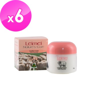 【澳洲Natures Care】Leimei綿羊霜含胎盤素(6 入組 100g/罐) 即期品-2027年5月到期