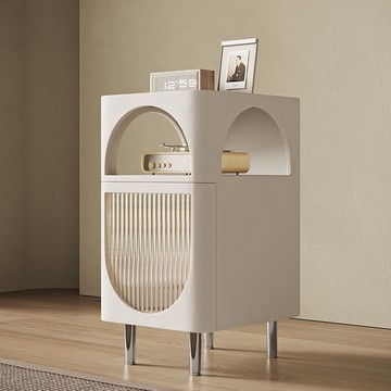 【台灣公司貨 免運 可開票】床頭櫃 收納櫃 邊櫃 法式實木床頭櫃奶油風窄床邊櫃白色烤漆收納櫃簡約小型置物櫃ins