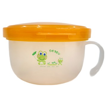 DOOBY 大眼蛙 多功能軟蓋零食杯 + 保鮮蓋  橘 230ml 高6.5cm 9.8 x 11.5cm  1個  橘色  1個