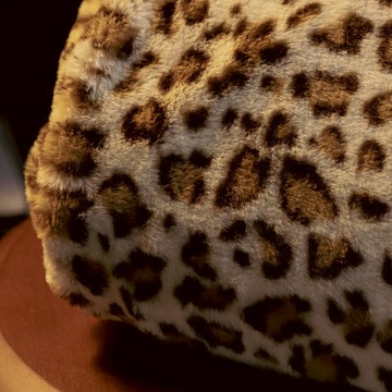 ROZZ暖冬系列仿兔絨短毛蓋毯—花豹